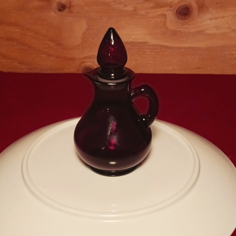 Ruby red Avon vinegar jug